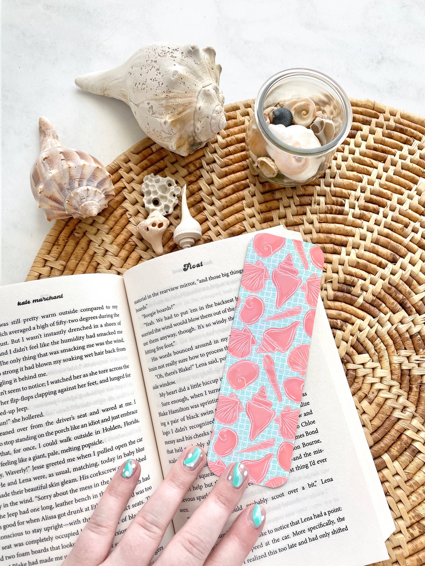Sea Shell Bookmark, Beach, Coastal Bookmark