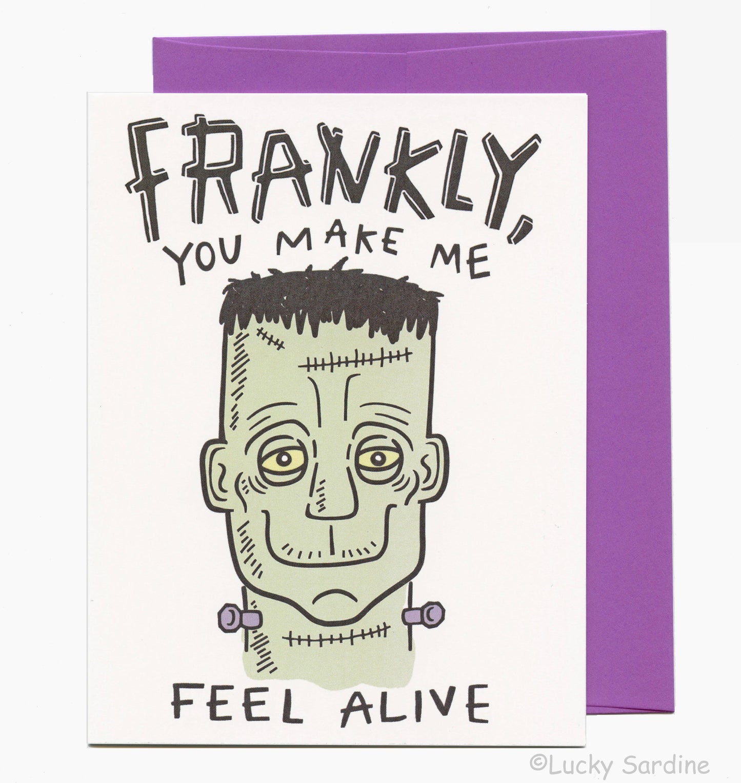 Frankenstein, You Make Me Feel Alive, Love Card: Dark purple